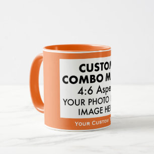 Mug Cadre photo paysage Orange 4:6 Combo personnalisé