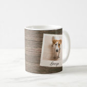 Mug Cadre photo pour animaux de compagnie Bois rustiqu (Devant droit)