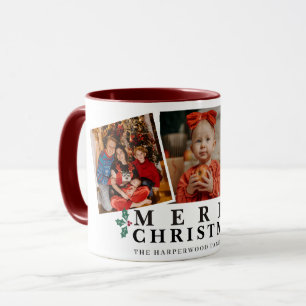 Mug Cadre photo typographie festive Joyeux Noël 3