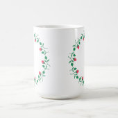 Mug Cadre rond fleuri avec fleurs roses (Centre)