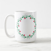 Mug Cadre rond fleuri avec fleurs roses (Gauche)