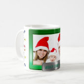 Mug Cadre vert avec la photo et le texte (Devant gauche)