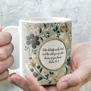 Mug Cadre Vert Tan Personnalisable Verset