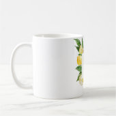 Mug Cadres et Feuilles de citrons jaunes modernes avec (Gauche)