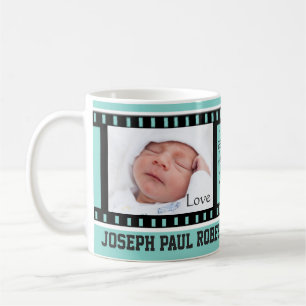 Mug Cadres Photo Bobine de Film Annonce Bébé Statistiq