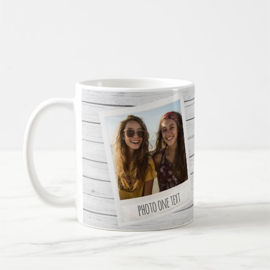 Mug Cadres Photo Rustiques 2 - Impression sur Bois Shi (Gauche)