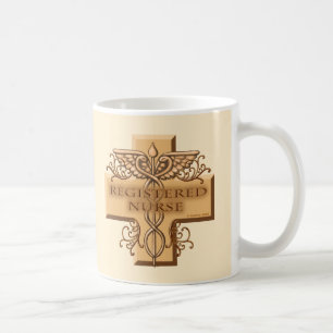Mug Caducée croisé Infirmière diplômée d'État
