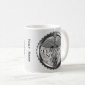Mug Caducée gris Infirmière pédiatrique (Devant droit)