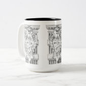Mug CADUCÉE Haut Noir Bicolore (Devant gauche)