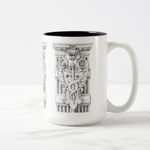 Mug CADUCÉE Haut Noir Bicolore