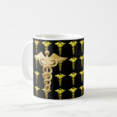 Mug Caducée Médicale d'or (Devant gauche)