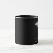Mug Caducée Médicale Silver Classy sur Noir (Centre)