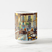 Mug Café à Barcelone Espagne peinture aquarelle (Centre)