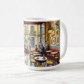 Mug Café à Barcelone Espagne peinture aquarelle (Devant droit)