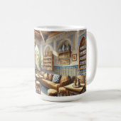 Mug Café à Casablanca Maroc Aquarelle Peinture (Devant droit)