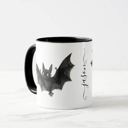 Mug Café à chaume d'Halloween personnalisé (Devant gauche)