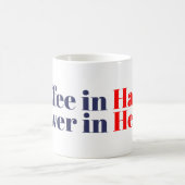 Mug Café à la main, puissance dans le coeur (Centre)