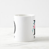 Mug Café à lettre unique personnalisée aquarelle Monog (Centre)