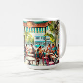 Mug Café à Miami Watercolor (Devant droit)
