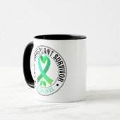 Mug Café à ruban vert pour survivante de la transplant (Devant gauche)