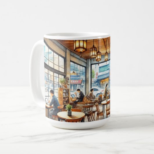 Mug Café à Séoul Corée du Sud (Devant gauche)