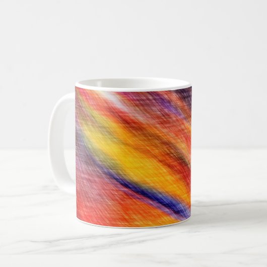 Mug café Abstrait coucher de soleil (Devant gauche)