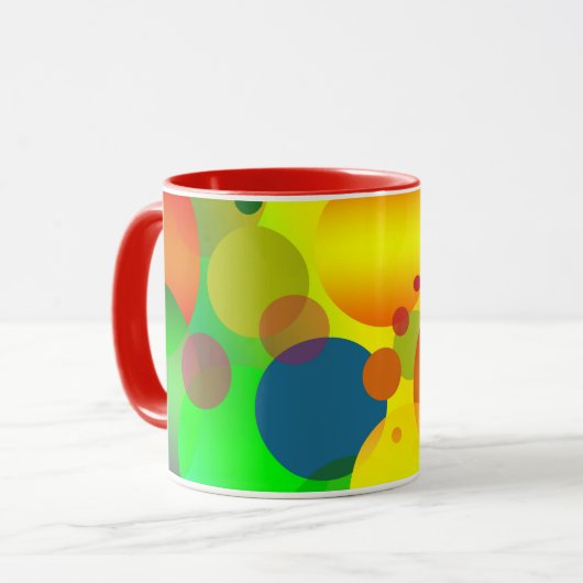MUG CAFÉ ABSTRAIT DE CERCLES (Devant gauche)