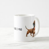 Mug Café amoureux des chiens à la saucisse Dachshund (Devant droit)
