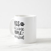 Mug café Amoureux des chiens | Drôle chien café Mu (Devant gauche)