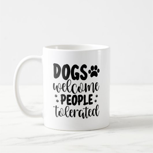 Mug café Amoureux des chiens | Drôle chien café Mu (Gauche)