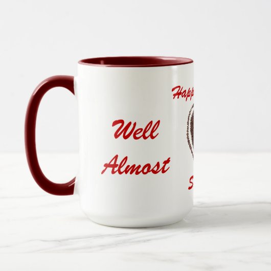 Mug Café amusant et coeur d'amour Valentines (Gauche)