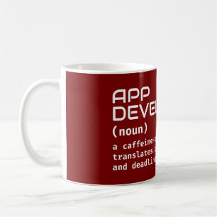 Mug café App Developer - Humour de définition