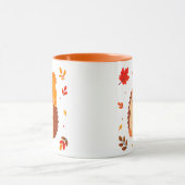 Mug Café aquarelle Hérisson Joie Automne Mignon (Centre)
