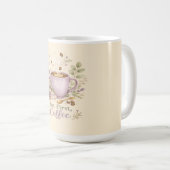 Mug Café aquarelle lavande cosy (Devant droit)