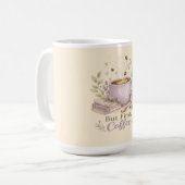 Mug Café aquarelle lavande cosy (Devant gauche)