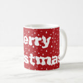 Mug Café Arbres de Noël et Flocons de Neige (Devant droit)