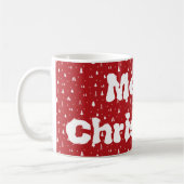 Mug Café Arbres de Noël et Flocons de Neige (Gauche)