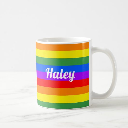 Mug café arc-en-ciel personnalisé (Droite)