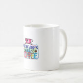 Mug Café Art Good Vibes Et Café Chaud (Devant droit)
