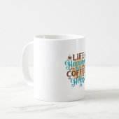 Mug Café Art Life Happens Café Aide (Devant gauche)