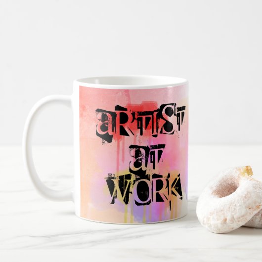 Mug café artiste personnalisé (Avec donut)