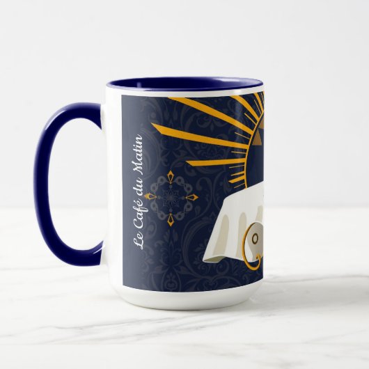 Mug Café au Lait Deco Parisian Bistro Personalized (Gauche)