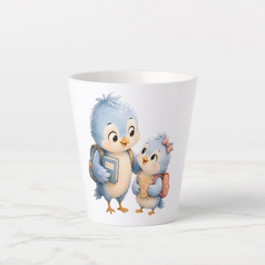 Mug Café au Lait Petits Oiseaux Mignons Frères et (Devant)