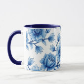 Mug Café aux fleurs d'aquarelle (Gauche)