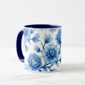 Mug Café aux fleurs d'aquarelle (Devant gauche)