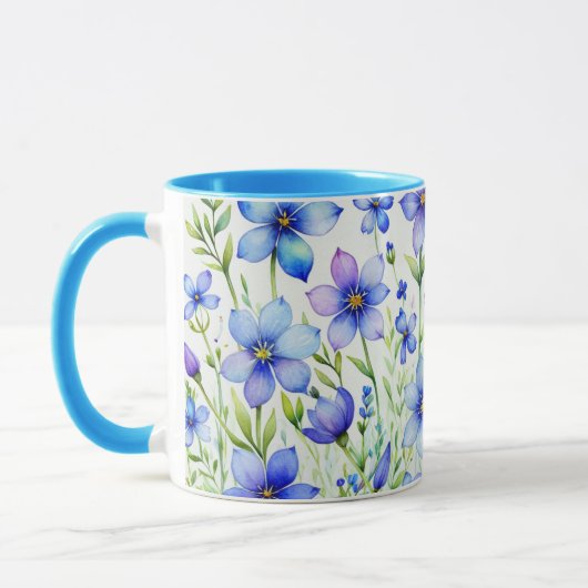 Mug Café aux fleurs d'aquarelle (Gauche)