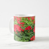 Mug café aux fleurs rouges (Devant gauche)