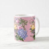 Mug café aux fleurs vintages (Devant droit)