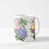 Mug café aux fleurs vintages (Devant droit)
