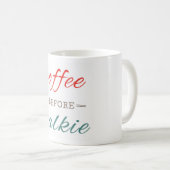 Mug Café avant Talkie Drôle Typographie Moderne (Devant droit)